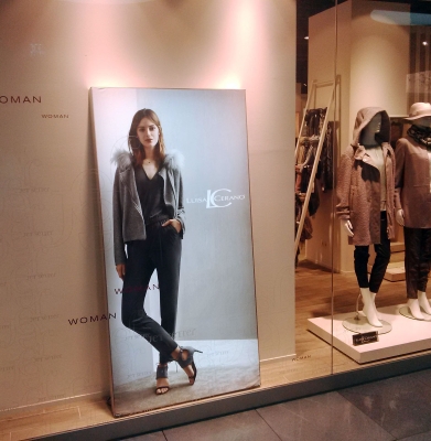 Vitrines iluminadas